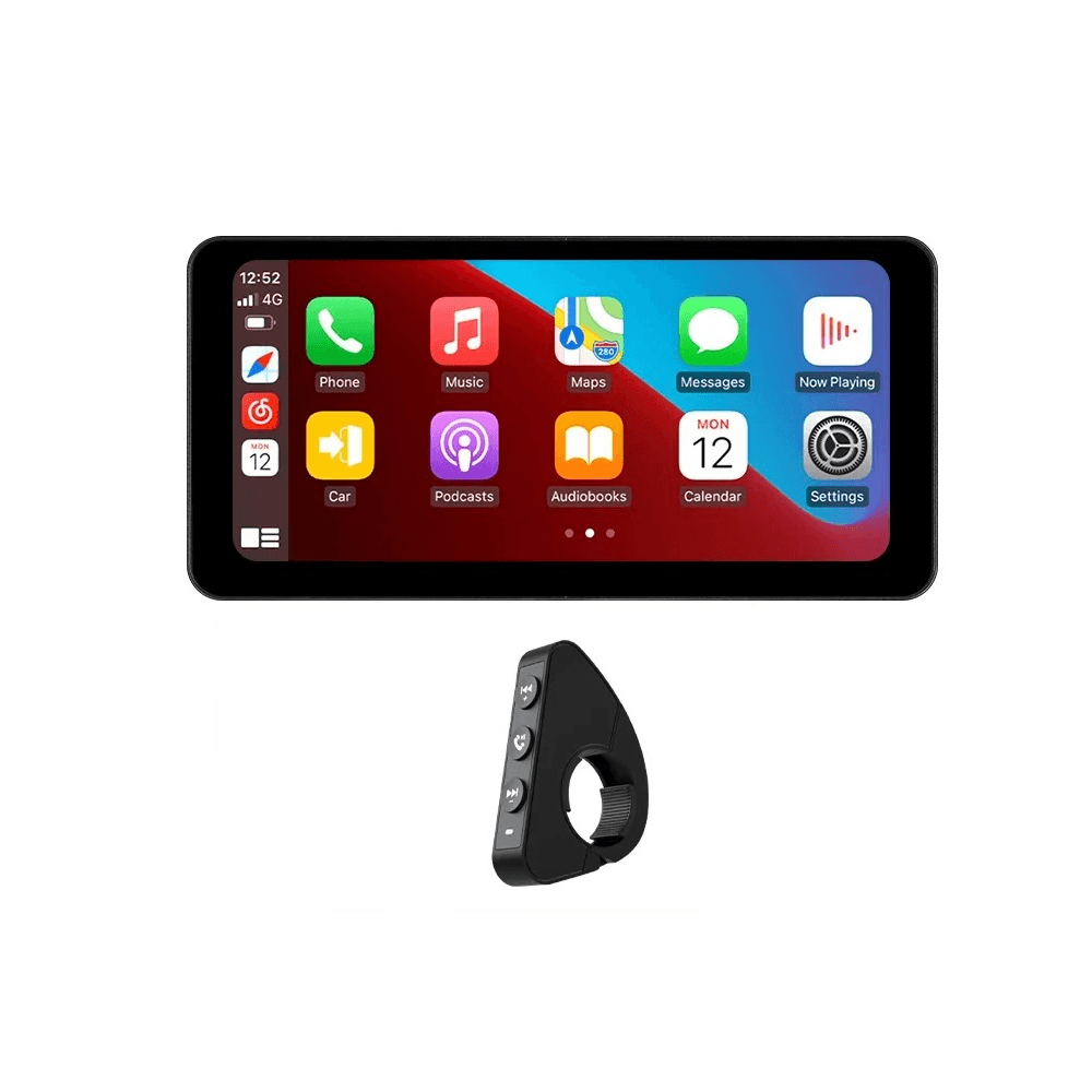 6,3” CarPlay för motorcykel - Trådlös Apple CarPlay & Android Auto med kontrollknappar