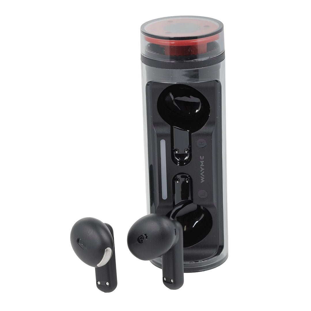 WAYME earbuds och laddningsetui med roterande lock
