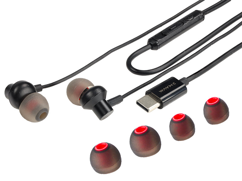 In-ear-hörlurar från WAYME med kabel och USB-C