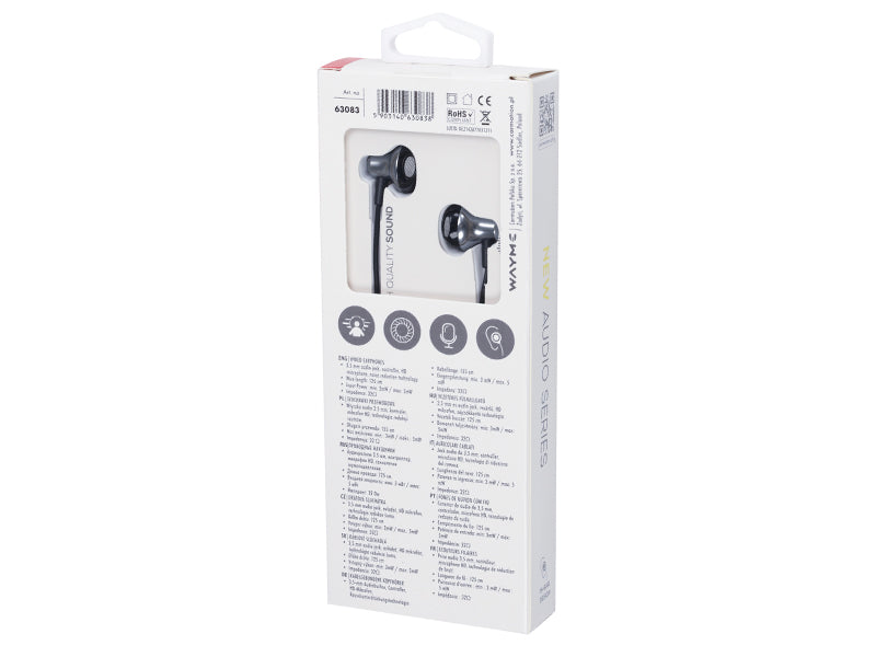 WAYME-hörlurar med 125 cm kabel och 3,5 mm ljudjack
