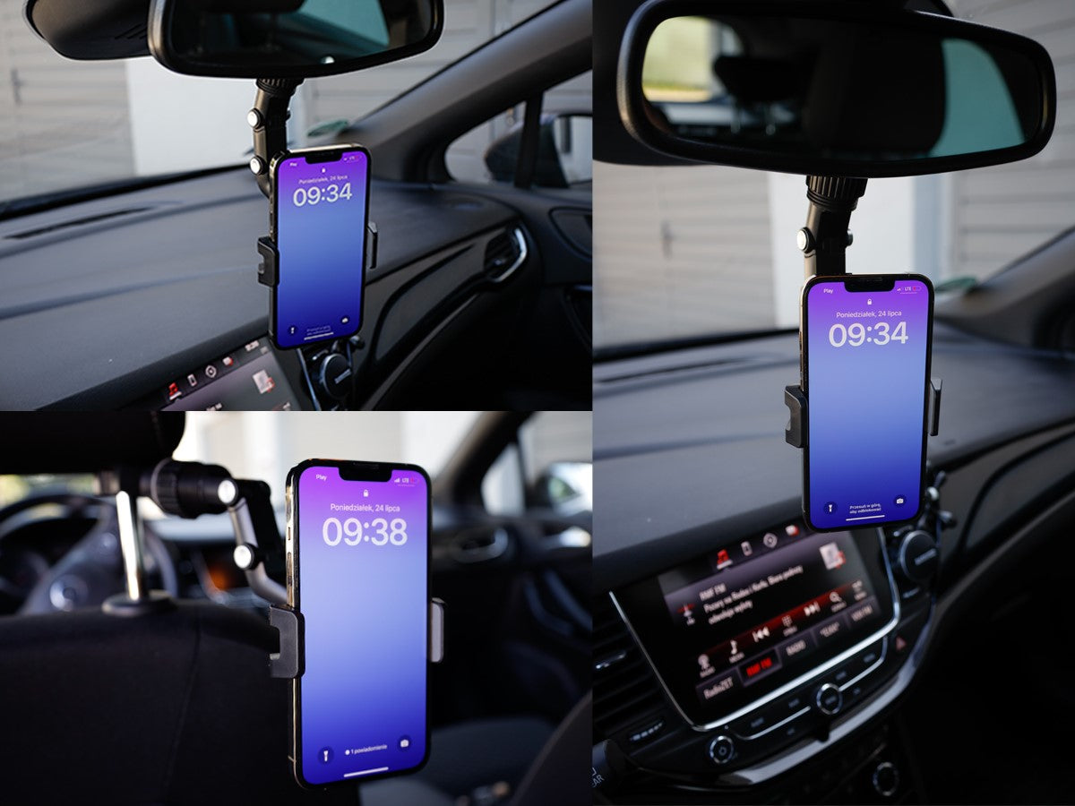 Mobilhållare med vridbart huvud för bilens interiör