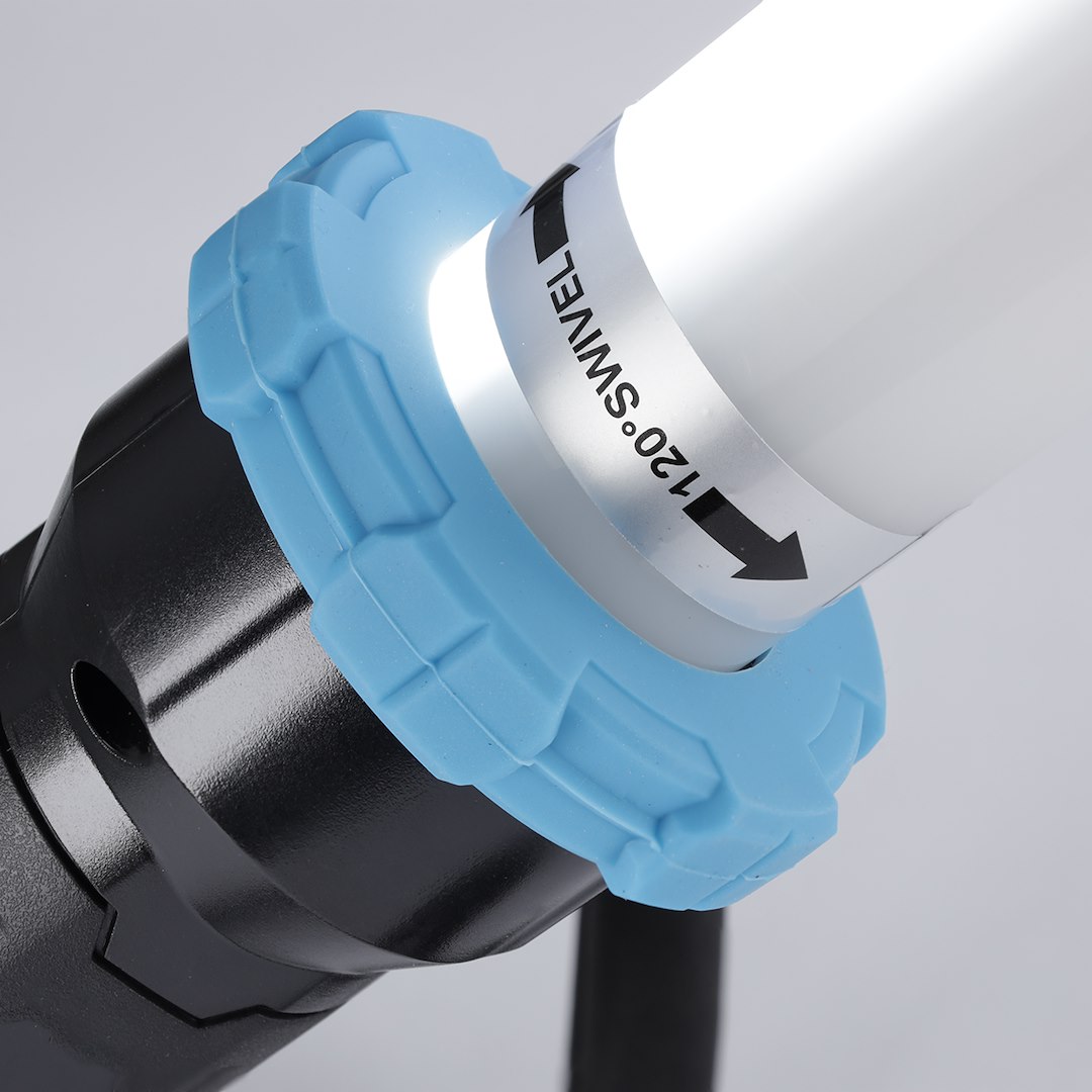 Underhood LED-arbetslampa med gummibelagda clips