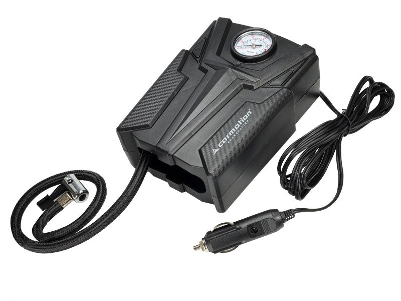 12V luftkompressor med cigarettändaruttag och analog manometer