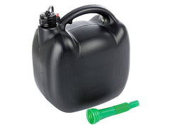Bensindunk i plast 10 l oval svart med lock