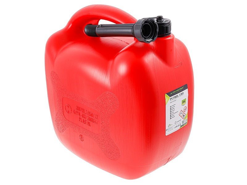 Oval röd bensindunk i plast på 20 liter från CARMOTION