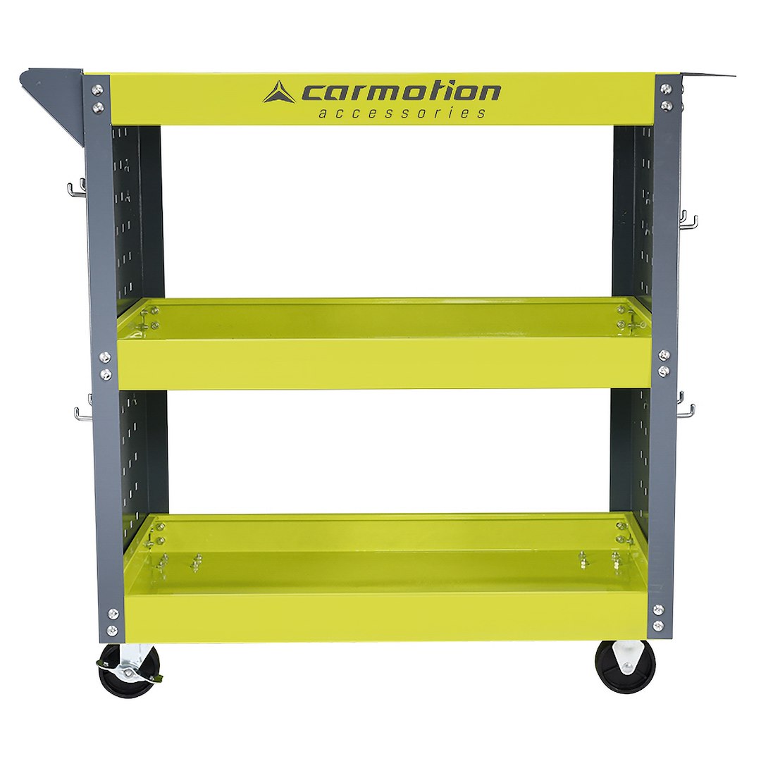 Verkstadsvagn med sidopaneler och 3 hyllor från CARMOTION