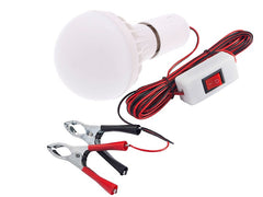 LED arbetslampa 12V med krokodilklämmor från CARMOTION