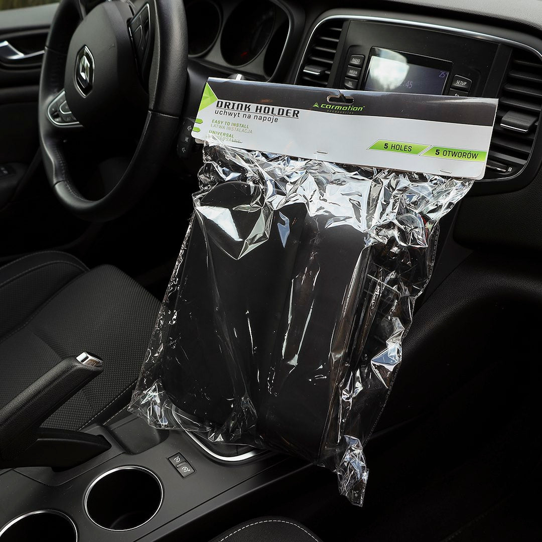 Mugghållare till bilen med organizer för telefon, nycklar och penna