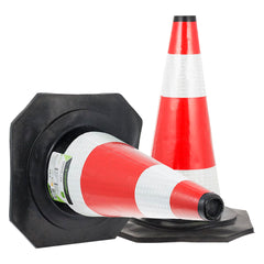 Varningskon i flexibelt gummi, 45 cm