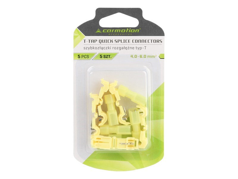 CARMOTION T-typ snabbkopplingar gul för 4,0-6,0 mm² kabel