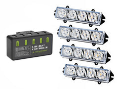 Set med 4 orange varningsljus för 12V-fordon