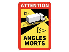 Dödvinkeldekal ANGLES MORTS 25 x 17 cm med laminat
