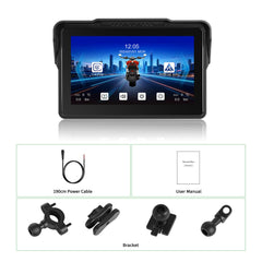 7” motorcykelskärm med CarPlay, Android Auto, AirPlay och TPMS 
