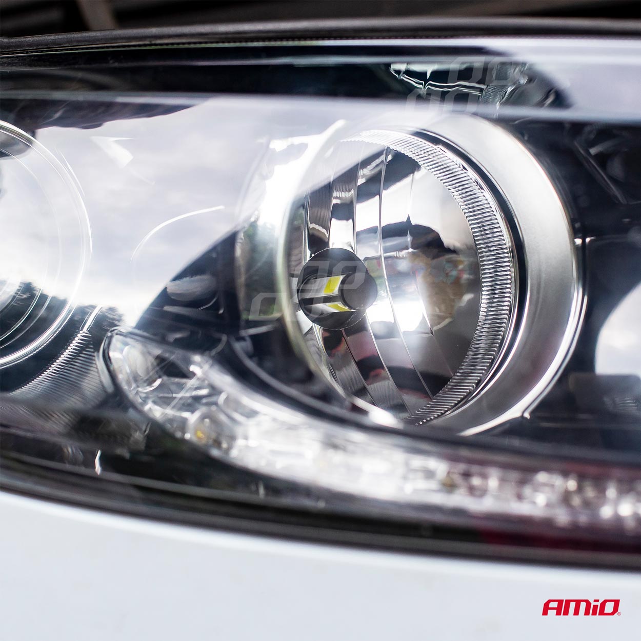 Monteringsvy av HB4 LED-lampa