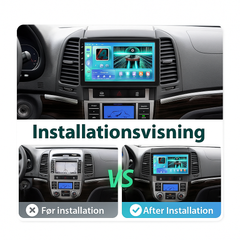 Hyundai Santa Fe 2006-2012-9 "Radio med Apple CarPlay och Android Auto