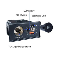 Toyota Camry 2007-2018 USB & USB-C Hurtigoplader til Cigarettænder