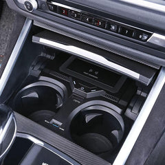 BMW 4-Serie/i4 2022-2024 trådlös mobilladdare med 15 W snabbladdning och NFC-kortnyckel 