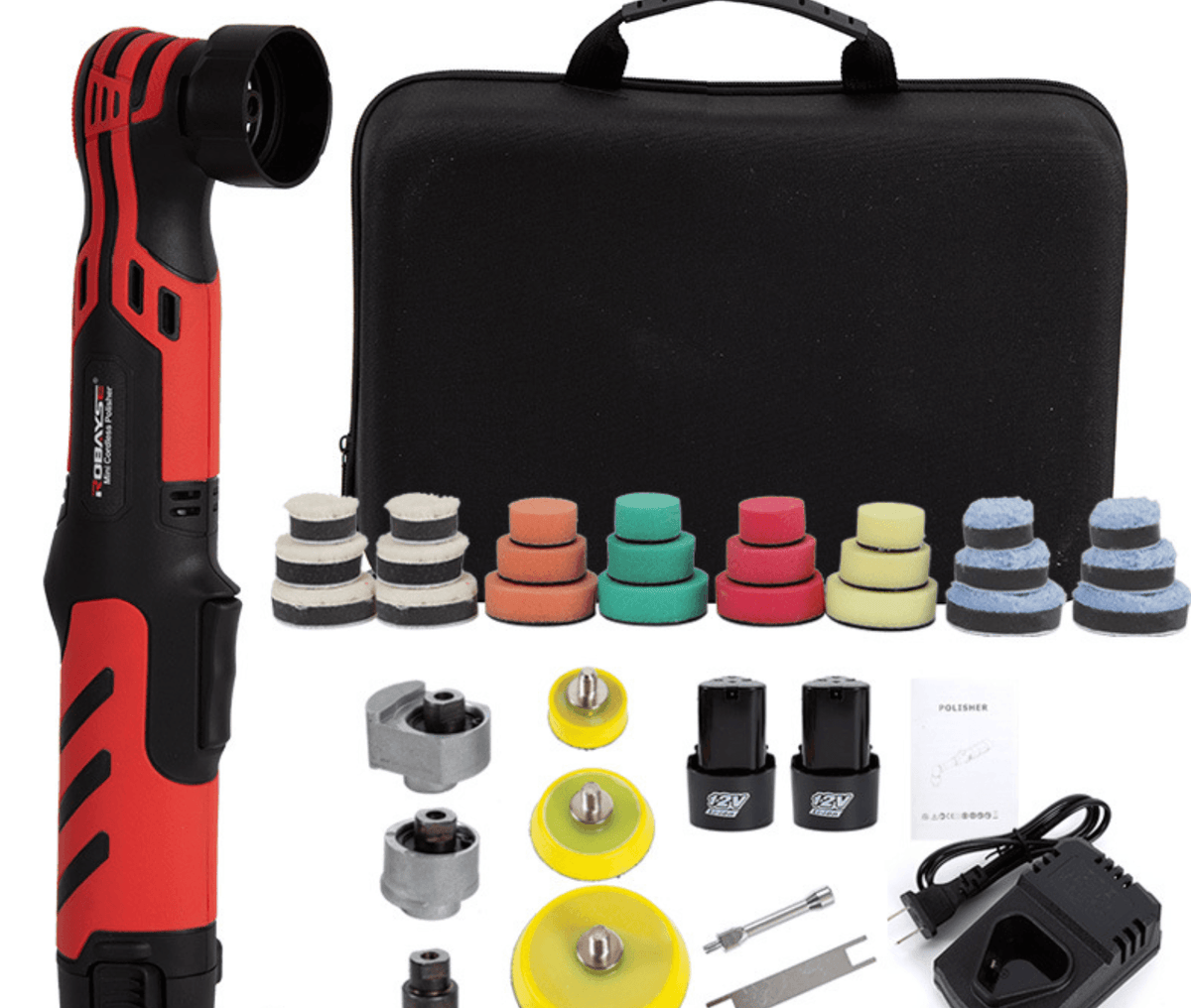Mini polermaskin 12V sladdlös – 24 delar med 2 batterier 