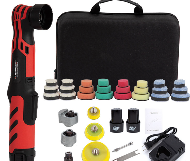 Mini polermaskin 12V sladdlös – 24 delar med 2 batterier 