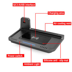 WEY Tank 300 2021-2023 trådlös mobilladdare med 15W snabbladdning 