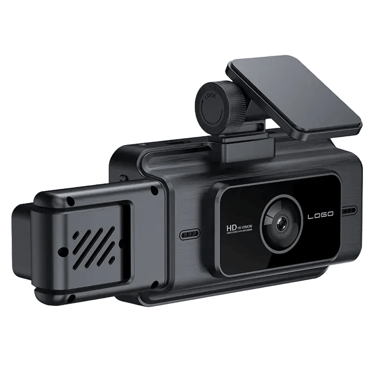 Dual dashcam med WiFi – front- och kupékamera (1080p, app, mörkerseende) 