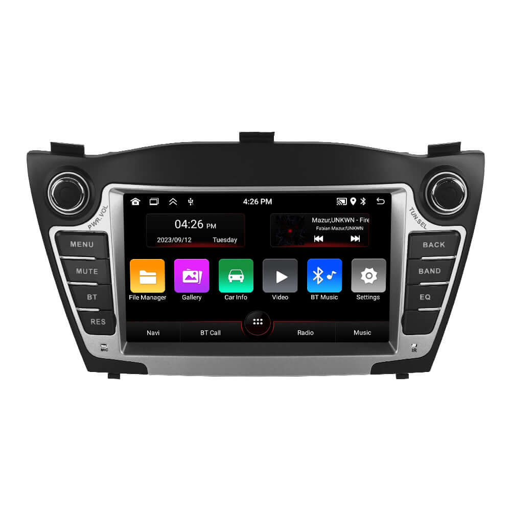 Hyundai I35 – 7" radio med Apple CarPlay och Android Auto med modern teknik och touchscreen-gränssnitt.