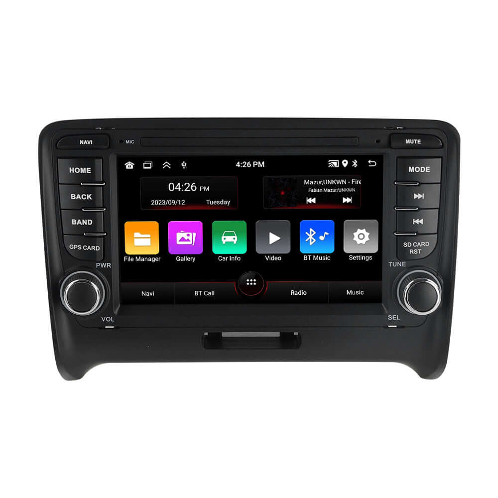 AUDI TT 06-14 – 7" radio med Apple CarPlay och Android Auto med modernt touchskärmsgränssnitt