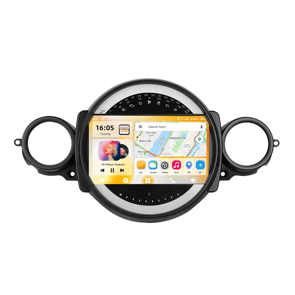 Apple CarPlay och Android Auto skärm till Mini Cooper 06