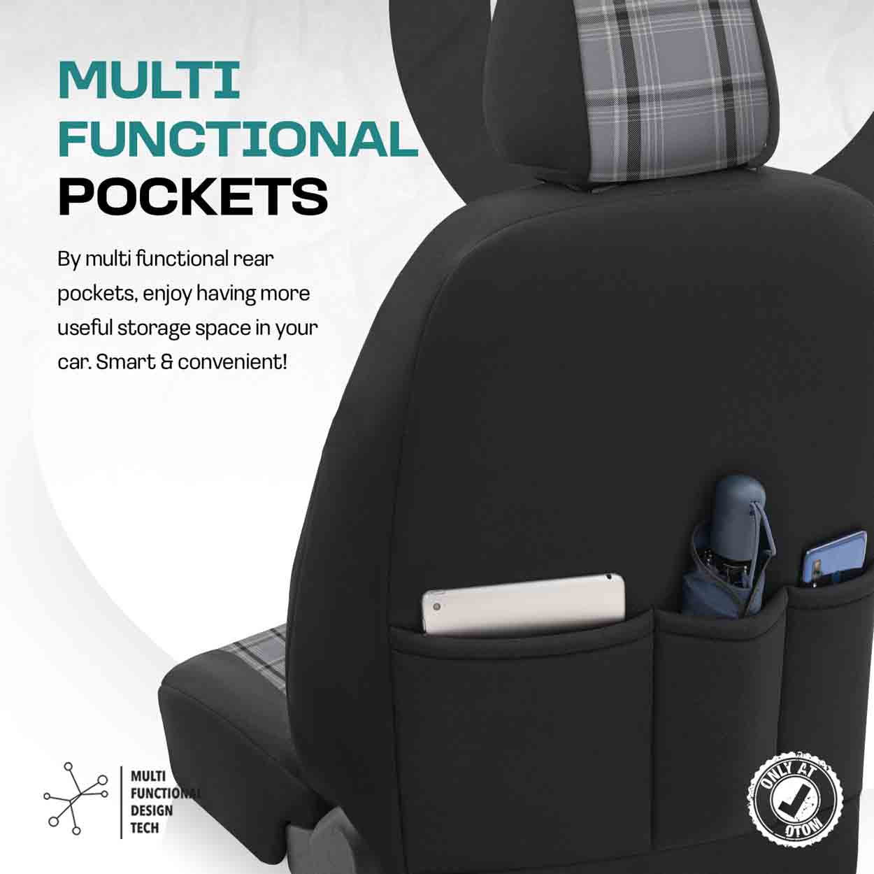 OTOM GTI 811 3-ZIP bilsædeovertræk
