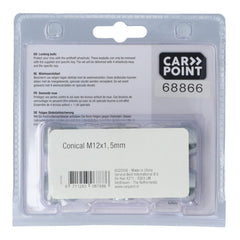 Carpoint Låsande hjulmuttrar M12x1,5 F kula 