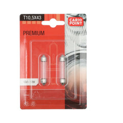 Carpoint Premium C10W-lampor för bil 12V, 2 st. 