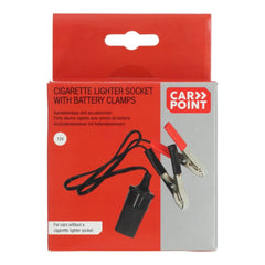 Carpoint 12V cigarettändaruttag med batteriklämor 10A 