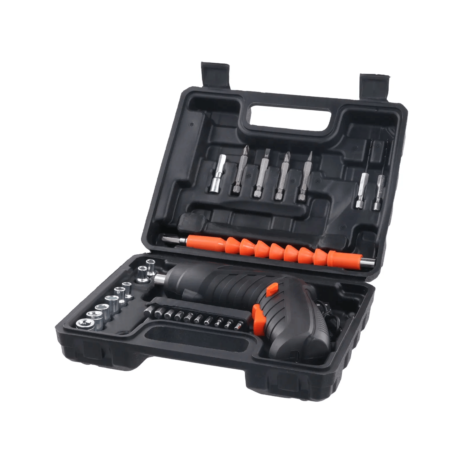 Elektrisk skruvmejselsats 47 delar – 3,6V sladdlös multiverktyg i förvaringsväska med verktyg och tillbehör.