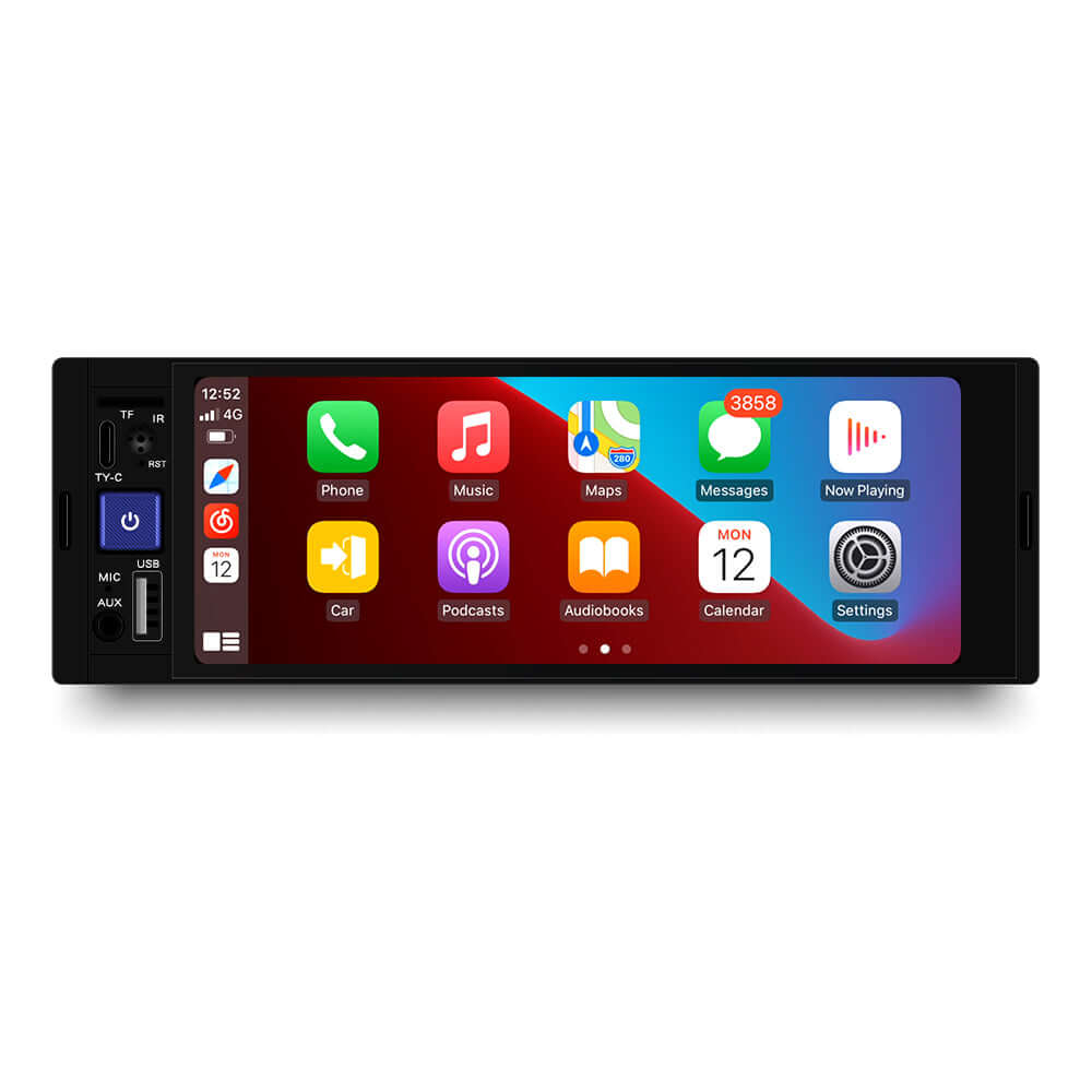 Universal - 6,86" 1-DIN-radio med Apple CarPlay och Android Auto – Bilmedie.se