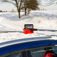Teleskopisk snöborste med isskrapa och gummiskrapa – 98–134 cm 