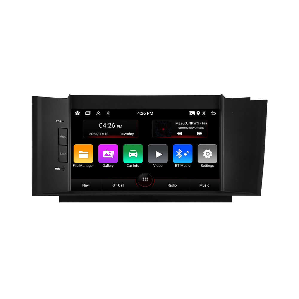 Citroën C4 11-16 – 7" radio med Apple CarPlay och Android Auto, med pekskärm och multimediafunktioner.