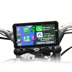 Motorcykel GPS skærm med trådløs Apple CarPlay og Android Auto