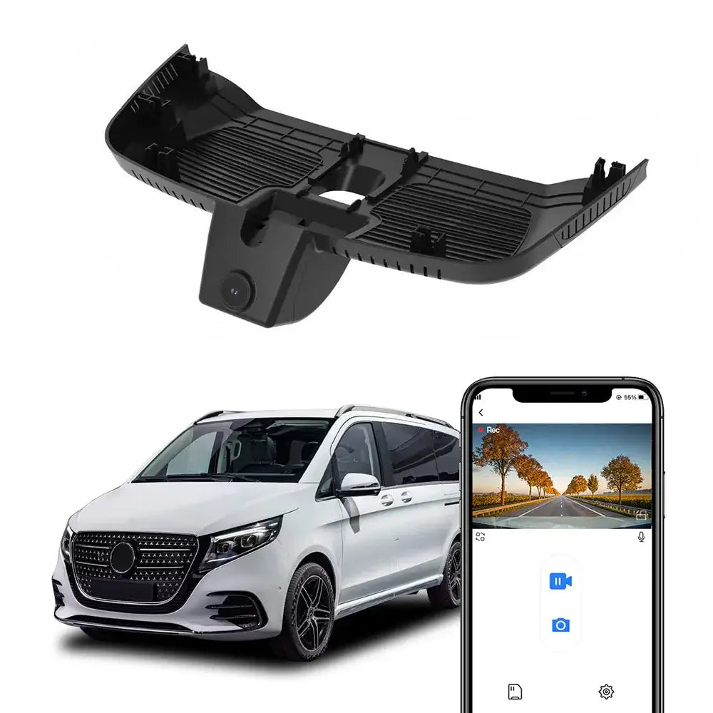 4K dold dashcam för Mercedes-Benz V-Klass (Facelift), EQV, Vito & eVito (2024–2025) 
