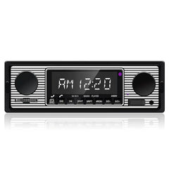 1 DIN bilradio med Bluetooth, USB & retrodesign 