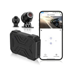 Motorcykel Dashcam 1080P HD – Fram- & bakkamera med DVR och WiFi 