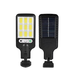Utomhus solcellsdriven LED-vägglampa med rörelsesensor & fjärrkontroll 
