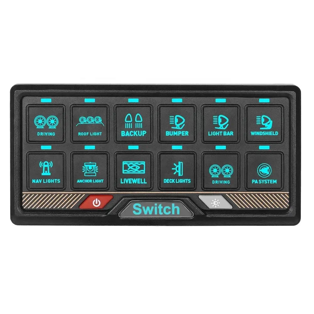 RGB-panel med 12 knappar och touchstyrning – 12V/24V kontrollpanel 