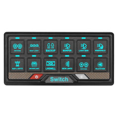RGB 12-knappars switchpanel med touchstyrning – 12V / 24V kontrollpanel 