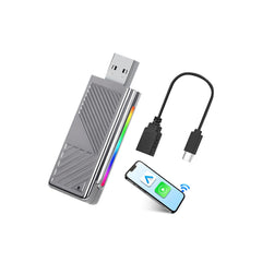 Trådlös CarPlay & Android Auto-adapter – USB-dongel för OEM trådbunden CarPlay 