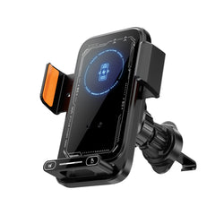 Trådlös billaddare & mobilhållare 15W – Automatisk klämma & 360° rotation
