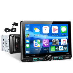 1 DIN bilradio med 7" justerbar pekskärm – Apple CarPlay & Android Auto 