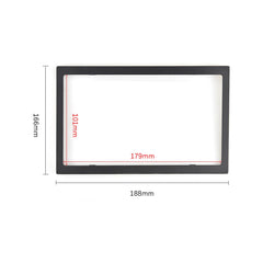 2 DIN monteringsram för bilradio – universell svart ram 188 x 166 mm 