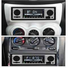 1 DIN bilradio med Bluetooth, USB & retrodesign 