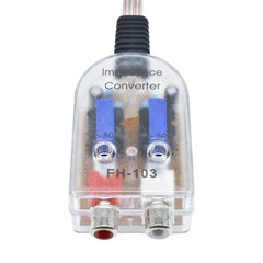 2-kanals High to Low Converter – RCA line output-adapter för bilradio 