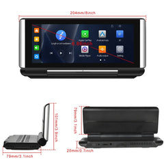 Trådlös Apple CarPlay & Android Auto vikbar skärm – 6,86" portabel display 